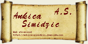 Ankica Simidžić vizit kartica